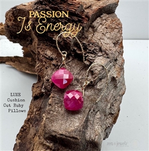 One of a kind Ruby Gemstone Earrings - zen jewelz