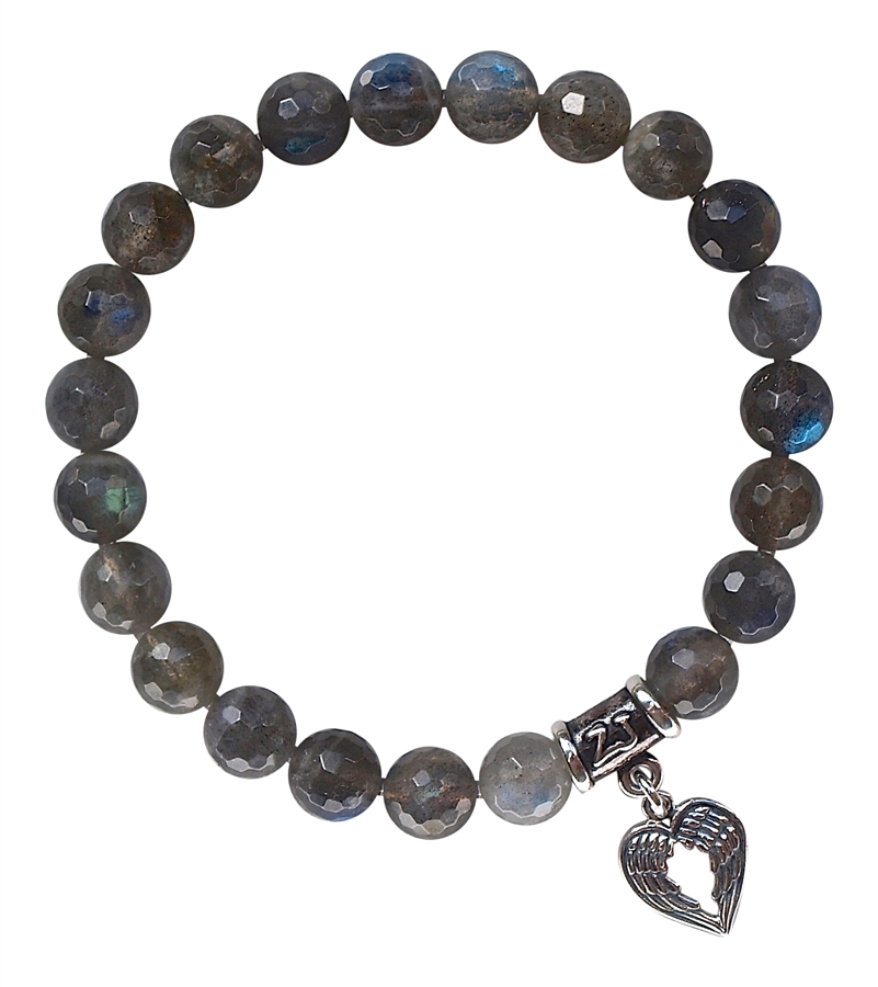 Sold 6mm Stunning Blue Flash Labradorite Bracelet for Women | Anxiety Calming, Empath Protection Jewelry