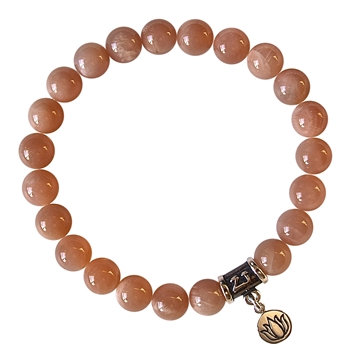 Peach Moonstone Bracelet JUST BREATHE