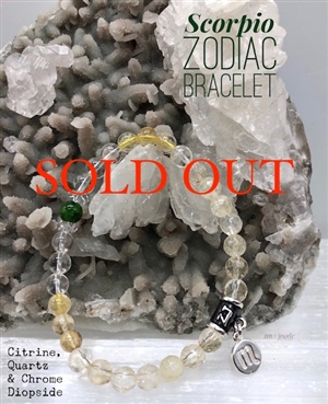 Zodiac Birthstone Bracelet SCORPIO - zen jewelz by ZenJen