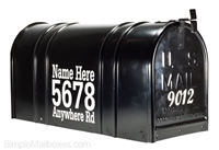 Large Rural Mailbox Black