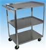 3 Shelf Utility Cart With Push Handle