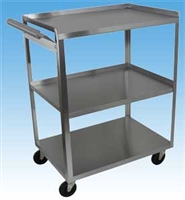 3 Shelf Utility Cart With Push Handle
