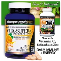 Vita-Super-C Orange Burst Chewables with Vitamin C, B12, Echinacea and Zinc