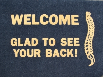 Chiropractic Glad To See Your Back Doormat