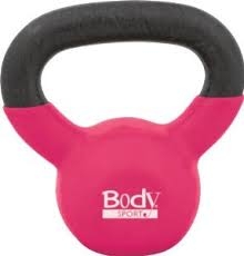 BodySport 10 Lb Kettlebell, Latex-Free, Hot Pink