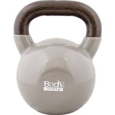 BodySport 45lb Kettlebell, Latex-Free, Gray