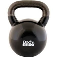 BodySport 50lb Kettlebell, Latex-Free, Black