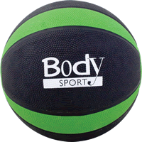 Body Sport Medicine Ball With Illustrated Exercise Guide, 6 Lbs