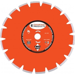 DAH12125 12" Heavy Duty Orange Segmented Dry Walk Behind Blades CAT 11156 Asphalt & Soft Materials