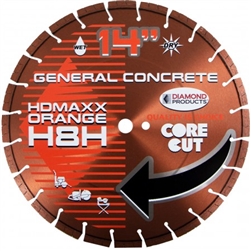 11555 18" Heavy Duty Orange MAXX High Speed Diamond Blades H7H