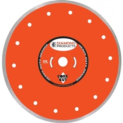 12515 7"X.060X5/8" Heavy Duty Orange Continuous Rim Tile Diamond Blades Dry Cut TD2H