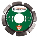 20207 4-1/2"x.250x7/8" Utility Green Segmented Tuck Point Diamond Blades 2-in-1