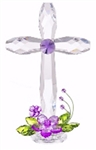 Standing Floral Cross-Purple: 065810970929