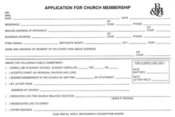 Form-Application For Church Membership: 0805480684