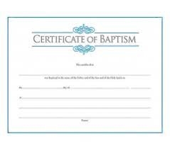 Certificate-Baptism w/Blue Foil Embossing: 081407008806