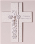 Wall Cross-Communion w/Silver Scroll: 089945498882