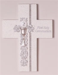 Wall Cross-Communion w/Silver Scroll: 089945498882