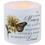 Candle With Ceramic Holder-Flickering LED: 096069241690