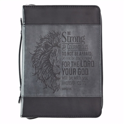 Bible Cover-Classic Luxleather-Be Strong: 1220000130142