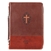 Bible Cover-Classic Luxleather-Cross/John 3:16-Brown-LRG: 1220000134188