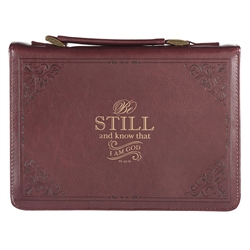 Bible Cover-Be Still Psalm 46:10-Red: 1220000136519