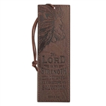 Bookmark-Faux Leather-The Lord Is My Strength Exodus 15:2: 1220000136854