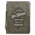 Bible Cover-All Things Philippians 4:13-LRG: 1220000320048
