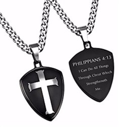 Necklace-Black Cross-I Know The Plans: 282822244132