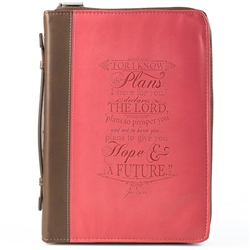 Bible Cover-Fashion/I Know The Plans-Pink-LRG: 6006937124141