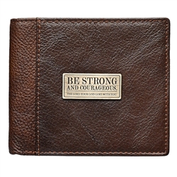 Wallet-Genuine Leather-Be Strong And Courageous:  6006937124578