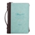 Bible Cover-Classic Luxleather-Blessed-Light Blue-LRG: 6006937139022