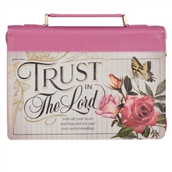 Bible Cover-Fashion/Trust in the Lord-Floral-LRG: 6006937160507