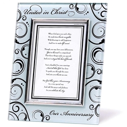 Our Anniversary Glass Photo Frame: 603799386074