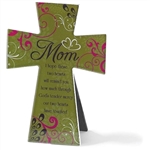 5" TABLE CROSS GLASS-MOM: 603799412469