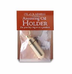 Anointing Oil-Keyring Holder-Goldtone: 634357340023