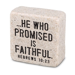 Plaque-Scripture Stone-Faithful: 667665407164