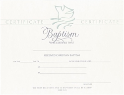 Certificate-Baptism/Dove (Mark 16:16) : 730817213354