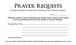 Pew Card-Prayer Requests (Psalm 55:17):  730817326818