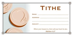 Offering Envelope-Tithe w/Heart (Matthew 6:21): 730817335506