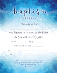 Certificate-Baptism (8.5 x 11 Coated Stock): 730817366517