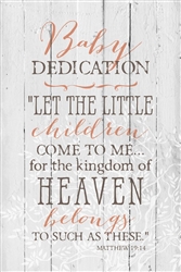 Plaque-New Horizons-Baby Dedication (Easel Backed): 737682087431