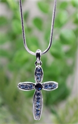 Necklace-Eden Merry-Cross-Blue: 780308981828