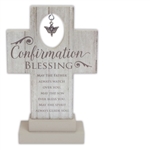 Cross-Confirmation Blessing w/Metal Dove Charm-Standing: 785525296724