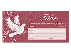 Offering Envelope-Tithe w/Dove (Matthew 10:8): 788200444366