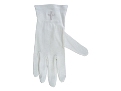 Gloves-White Cross Cotton-Small: 788200504510