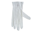 Gloves-White Cross Cotton-Medium: 788200504527