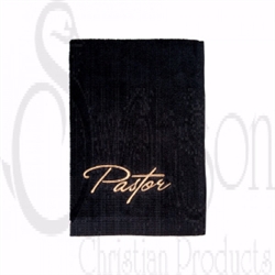 Towel-Pastor-Black w/Gold Lettering: 788200512508