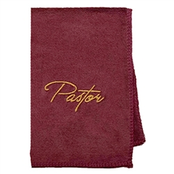 Pastor Towel-Pastor-Burgundy Microfiber: 788200538898