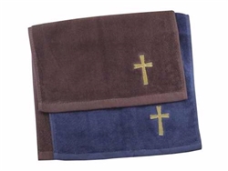 Towel-Pastor-Cross-Burgundy: 788200539062